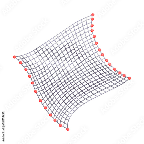 Fishing. Fishing equipment. Outdoor vacation. Isolated fishery hobby. Black fisherman rope net. Fun activity icons set