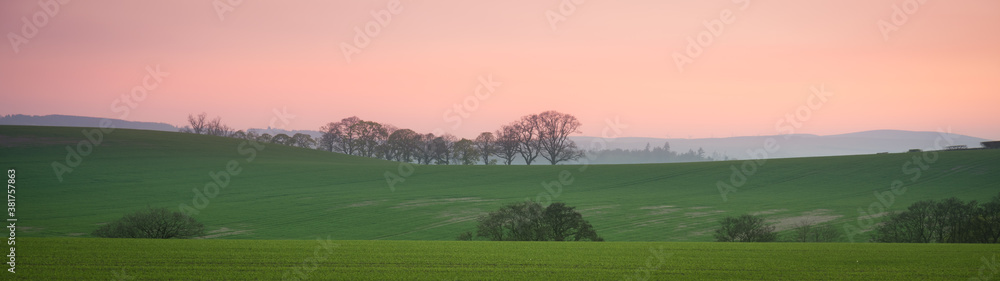 Peacefulness of rural landscape in Perth and Kinross, Scotland. Landscape that calms soul