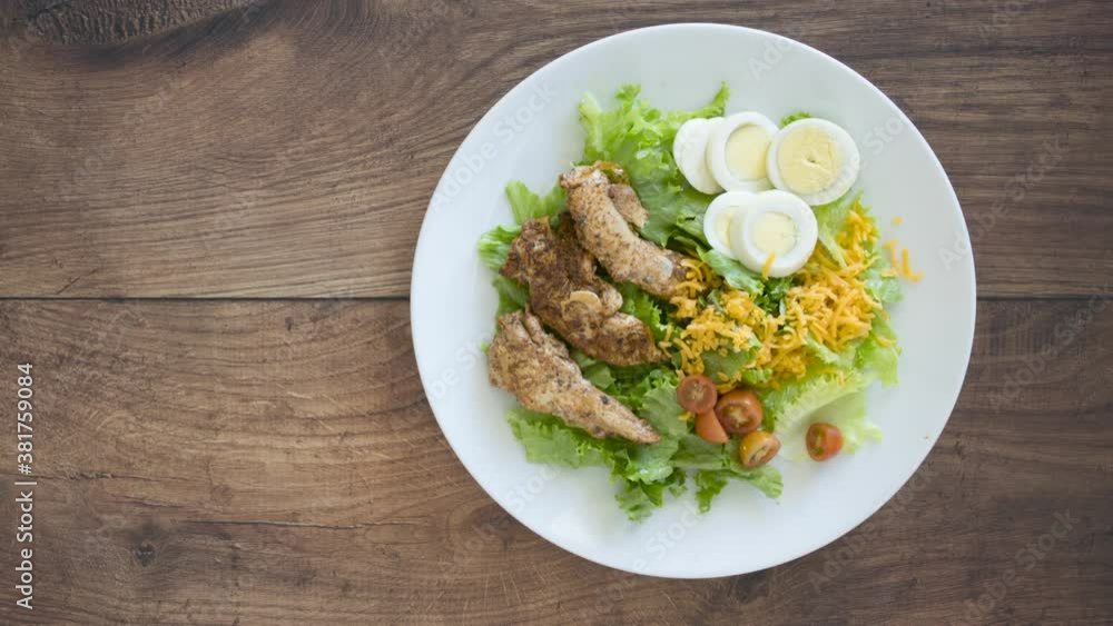 Stop Motion Animation of Building a Cobb Salad Stop Motion Animation of Building a Cobb Salad