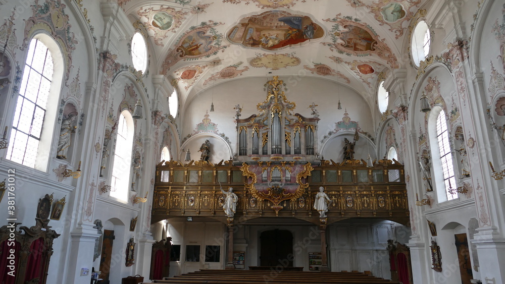 Obraz premium Empore Wallfahrtskirche Maria Hilf Klosterlechfeld