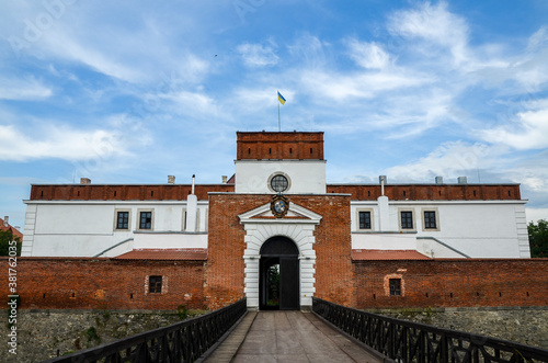 Entrance gate of of the historical castle of princess Ostrozhsky in the ancient fortress of Dubno, Rivne region, Ukraine. photo