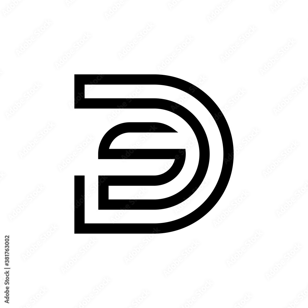 Modern letter D logo design vector Modern letter D logo design vector