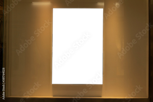 Billboard blank mock up for your advertising. Bright place for your design or ad. Copy space white screen