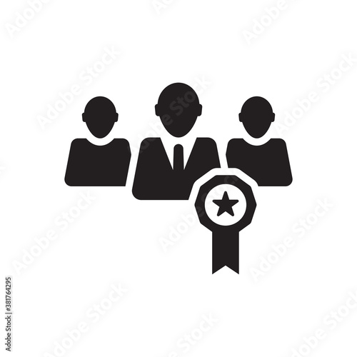 business team winner icon - business group achievement icon