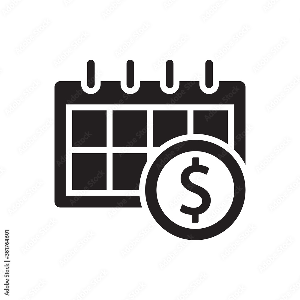 Calendar payday icon, payment salary date icon Calendar payday icon, payment salary date icon