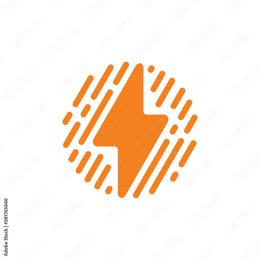Fototapeta premium Fast charging logo design vector