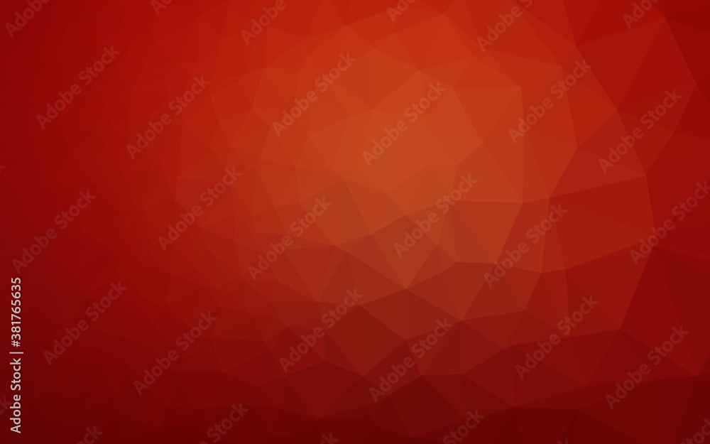 Light Red vector polygonal pattern. Shining illustration, which consist of triangles. Triangular pattern for your business design.