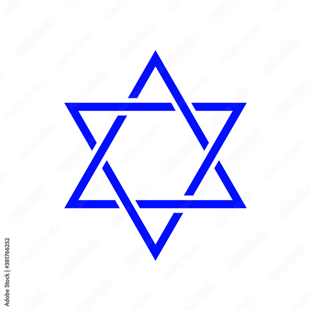 Star of David. Jewish sign of Israel. Religious sign of hexogram. Jewish symbol. Vector illustration. Stock image. Star of David. Jewish sign of Israel. Religious sign of hexogram. Jewish symbol. Vector illustration. Stock image.