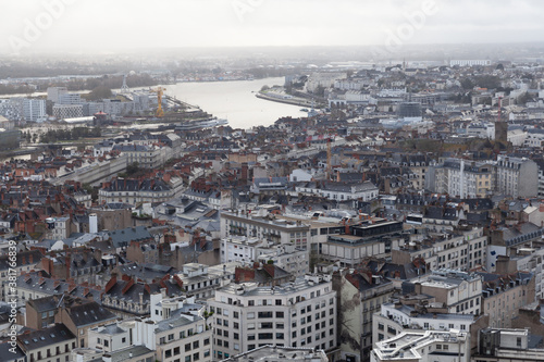 Aerial view of Nantes, France