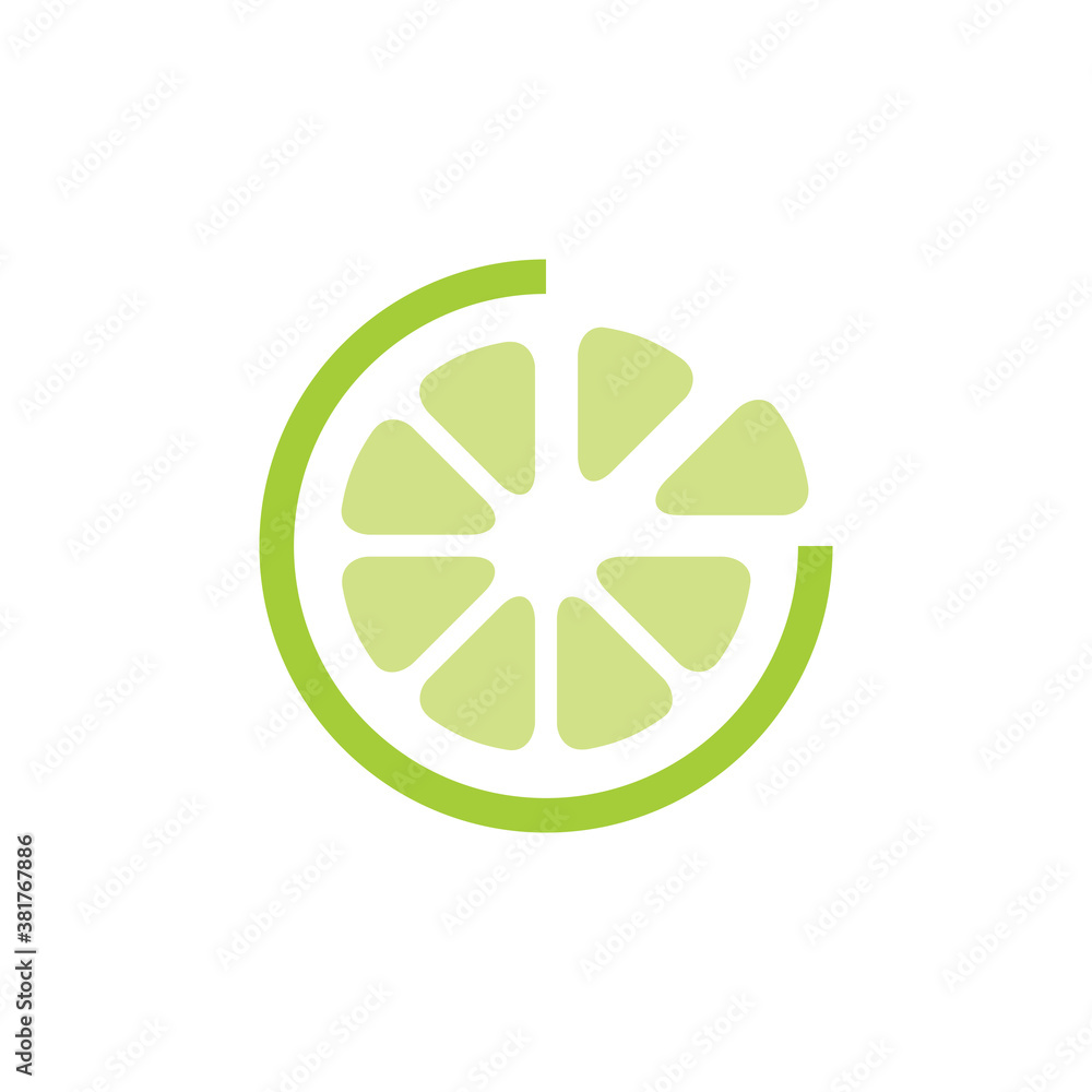 Modern simple lime logo design vector Modern simple lime logo design vector
