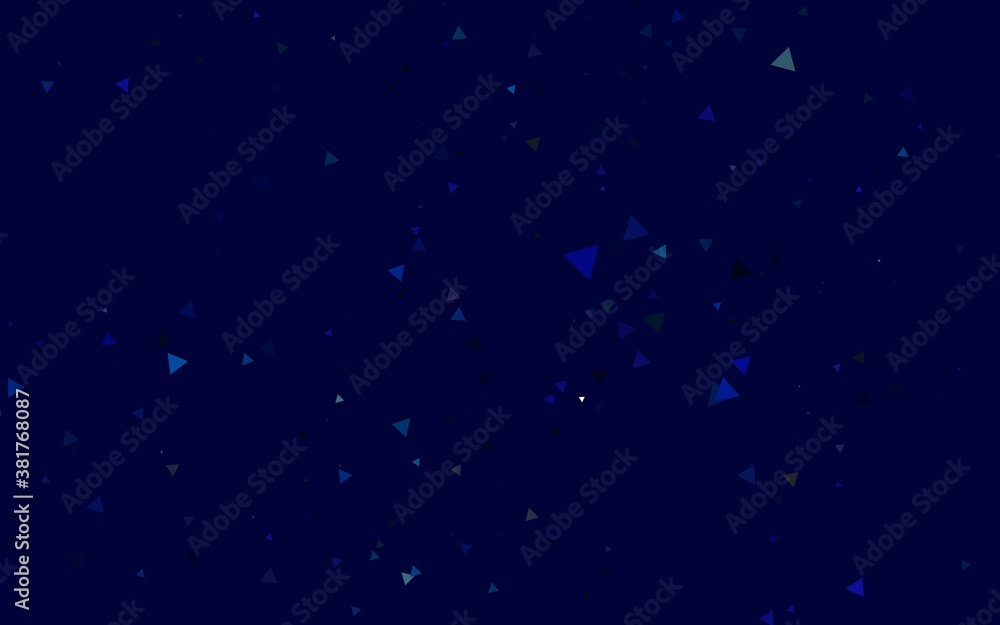 Fototapeta premium Light BLUE vector background with triangles. Abstract gradient illustration with triangles. Pattern for commercials.