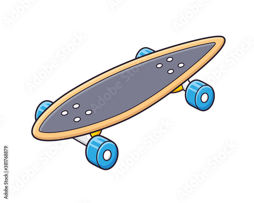 Longboard vector isolated