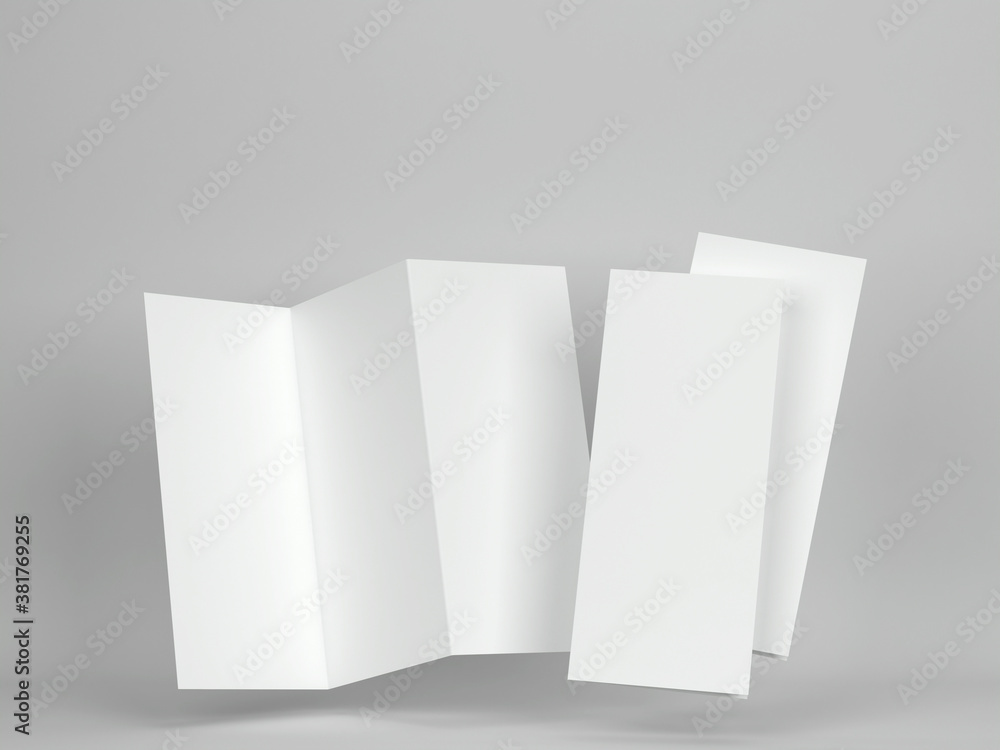 Blank trifold brochure mockup Blank trifold brochure mockup