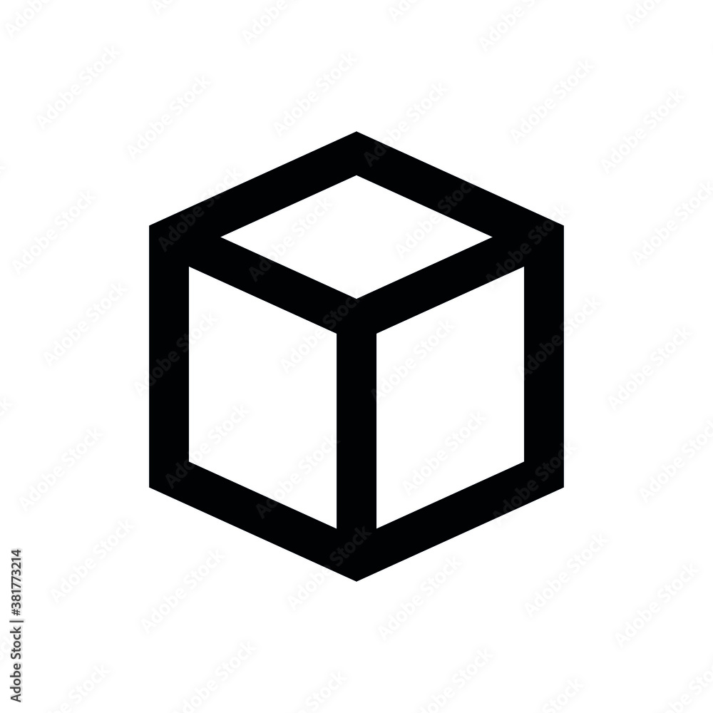 box icon, storage or cubic icon, 3d cube icon outline, box icon, storage or cubic icon, 3d cube icon outline,