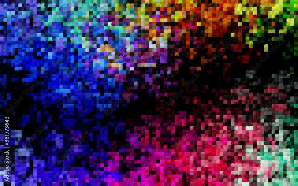 Fototapeta premium Dark Multicolor, Rainbow vector template with crystals, rectangles. Rectangles on abstract background with colorful gradient. Pattern can be used for websites.