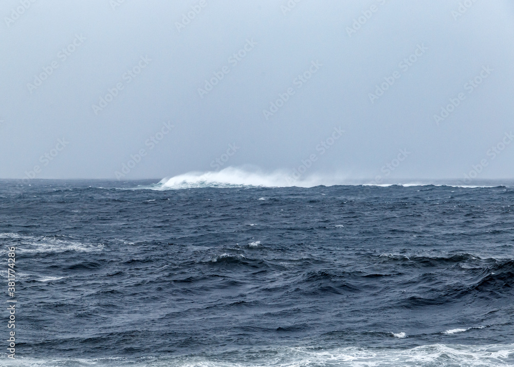 Stormy Atlantic ocean and waves
