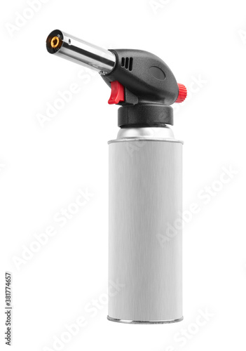 Canvas Print Gas can with manual torch burner (blowtorch)