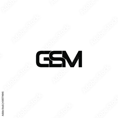 gsm letter original monogram logo design