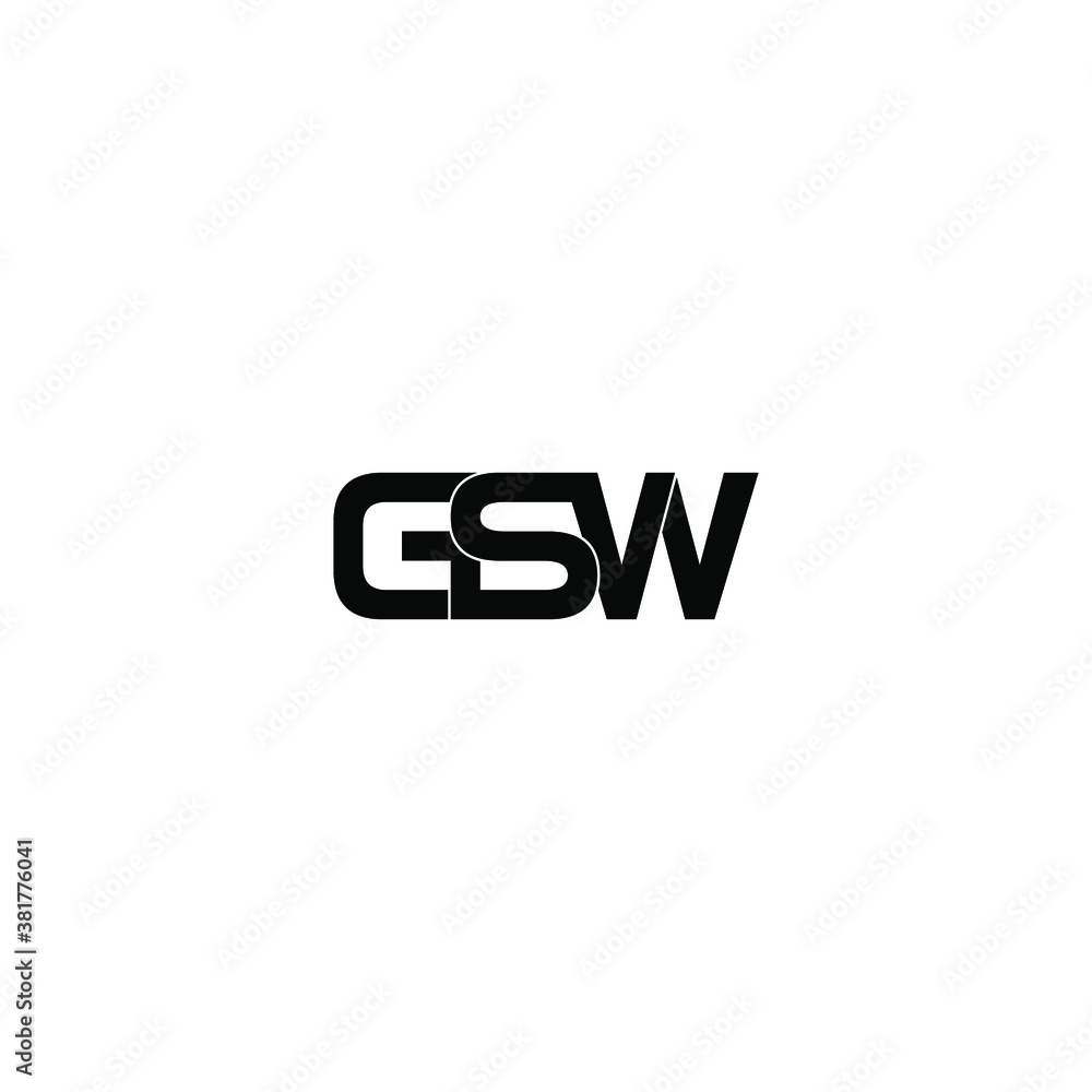 gsw letter original monogram logo design gsw letter original monogram logo design