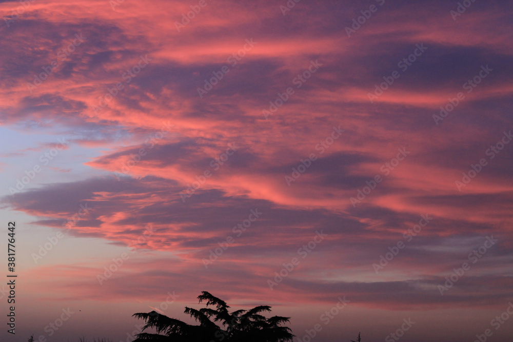 Dramatic clouds lit by the setting sun. Dramatic clouds lit by the setting sun.
