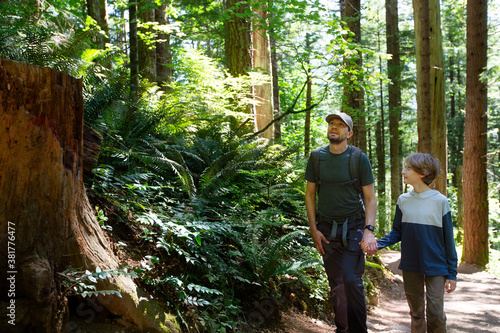 family traveling in pacific northwest photo