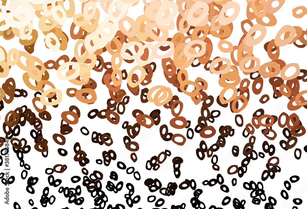 Dark Orange vector texture with disks. Dark Orange vector texture with disks.