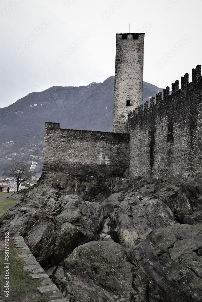 old fortress on the hill in switzerland old fortress on the hill in switzerland