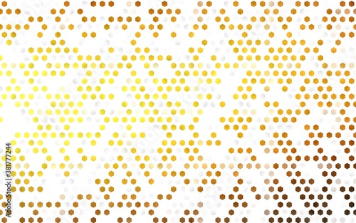 Light Yellow  Orange vector background with hexagons. White background with colorful hexagons. New template for your brand book.