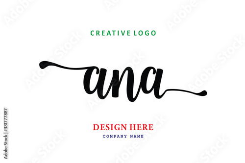 pharmacy logo letter ANA is simple, easy to understand and authoritative
