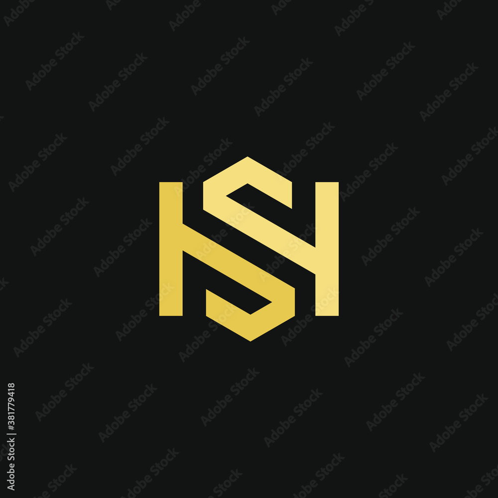Initial HS Logo Design Vector Stock Vector | Adobe Stock
