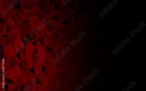 Light Red vector abstract polygonal layout. A vague abstract illustration with gradient. The best triangular design for your business.