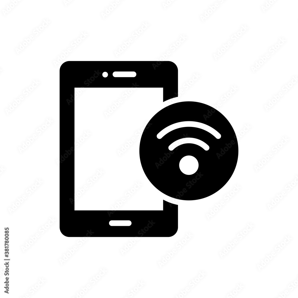 Mobile Network Solid Icon Style Illustration. Mobile Network Solid Icon Style Illustration.