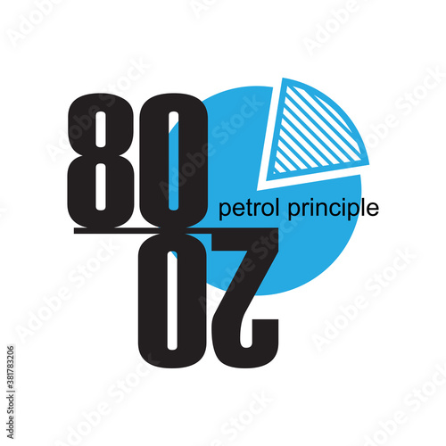 pareto principle icon isolated on background vector illustration. photo