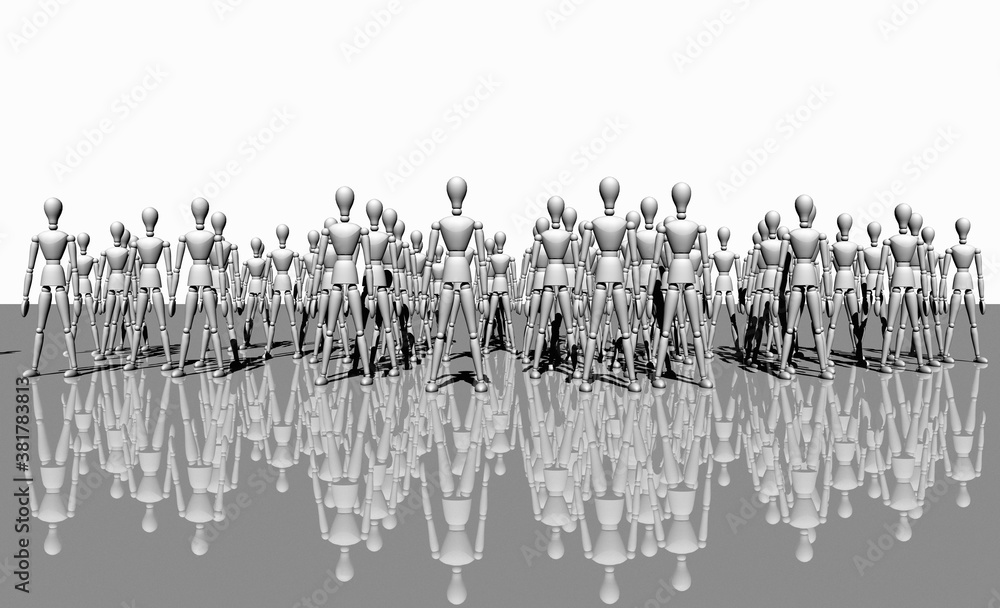 Naklejka premium 群衆