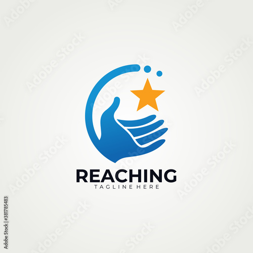 take a star logo icon vector isolated