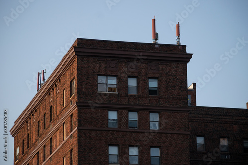 brick building against the sky