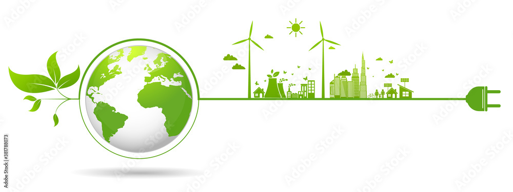 Ecology concept and Environmental ,Banner design elements for sustainable energy development, Vector illustration Ecology concept and Environmental ,Banner design elements for sustainable energy development, Vector illustration