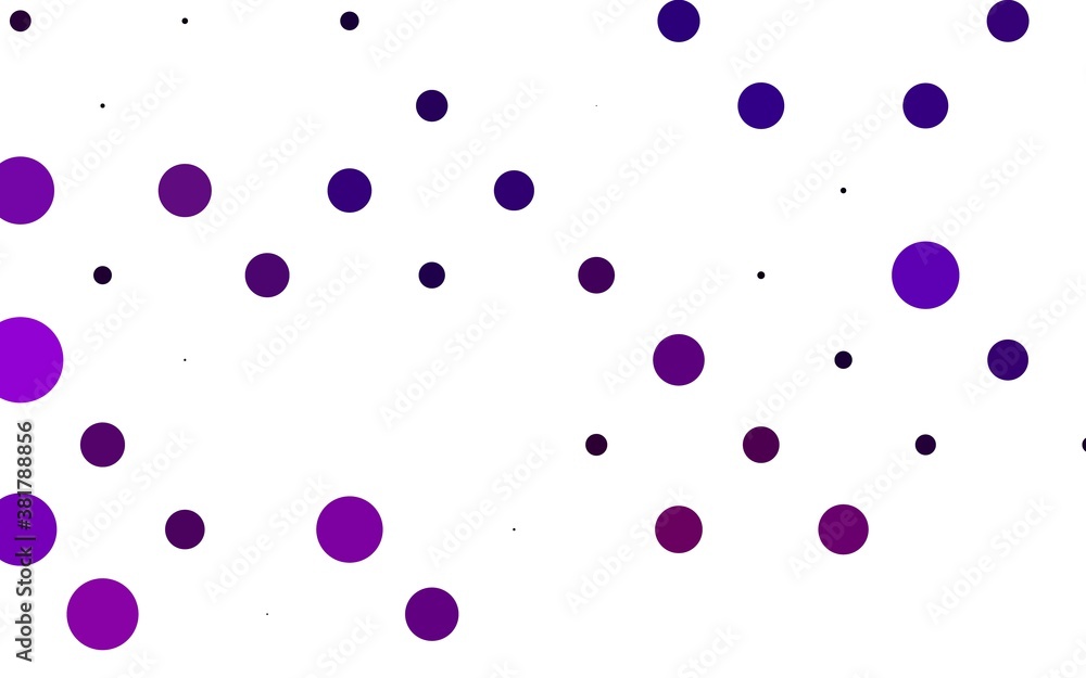 Light Purple vector template with circles. Abstract illustration with colored bubbles in nature style. Pattern for ads, leaflets.