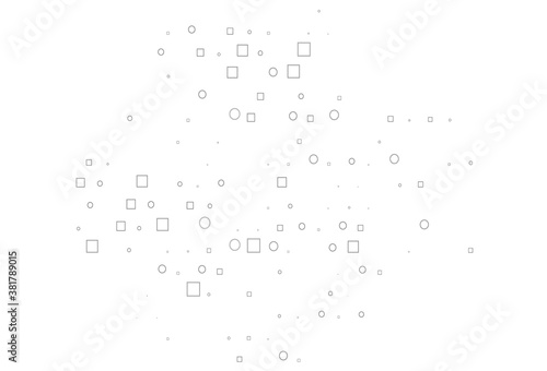 Light Silver, Gray vector backdrop with dots, spots, cubes.