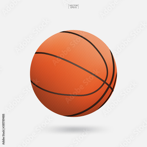 Basketball ball isolated on white background. Vector. © Lifestyle Graphic