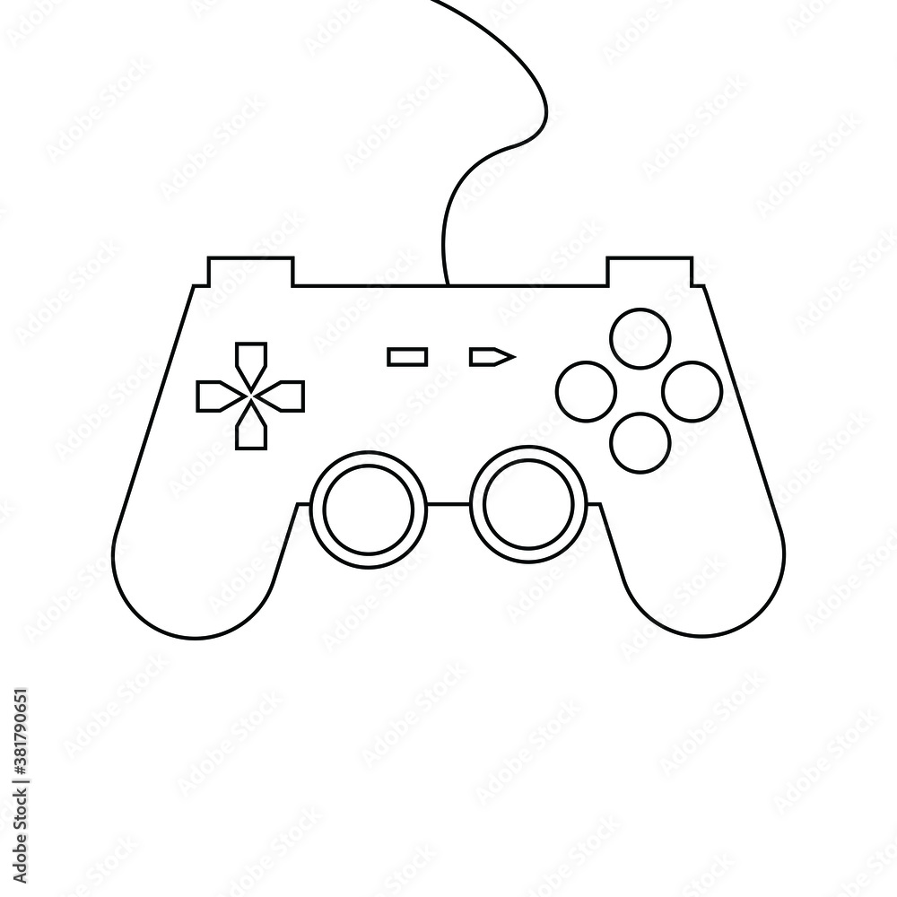 Illustration vector graphic of controller games. Good for coloring pages Illustration vector graphic of controller games. Good for coloring pages