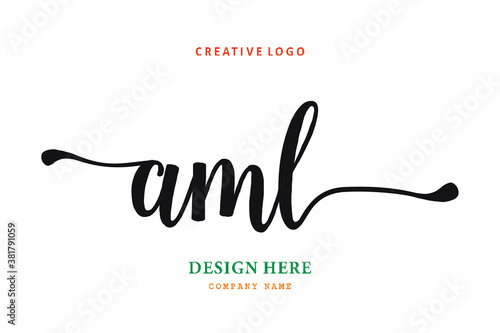 pharmacy logo letter AML is simple, easy to understand and authoritative