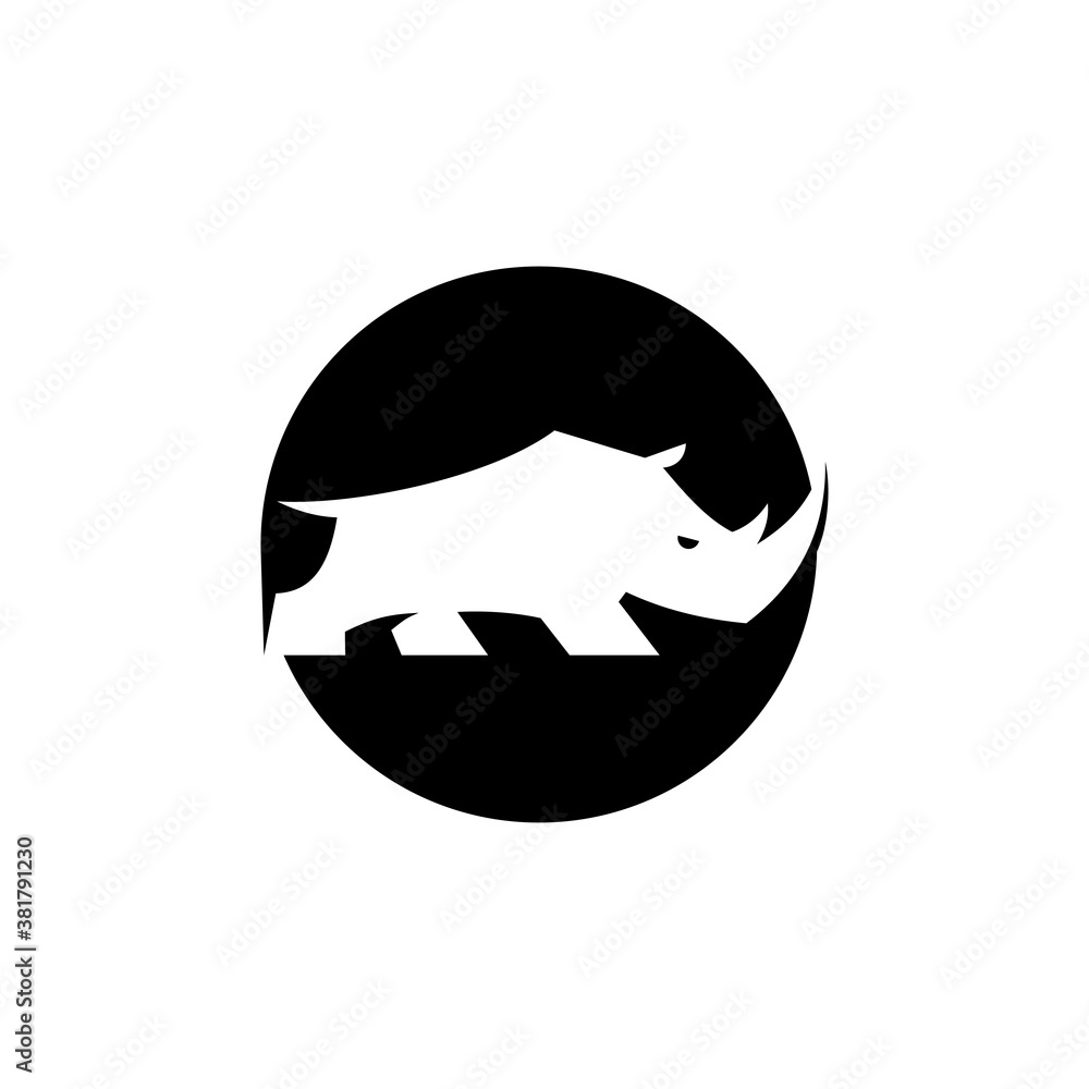 rhino logo design vector rhino logo design vector
