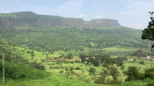 The beautiful village in Maharashtra State near the Trimbakeshwar temple India photo