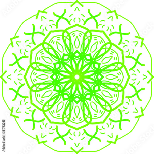 Illustration vector graphic of mandala green art