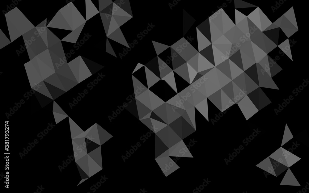 Obraz premium Dark Silver, Gray vector low poly texture. Triangular geometric sample with gradient. Polygonal design for your web site.