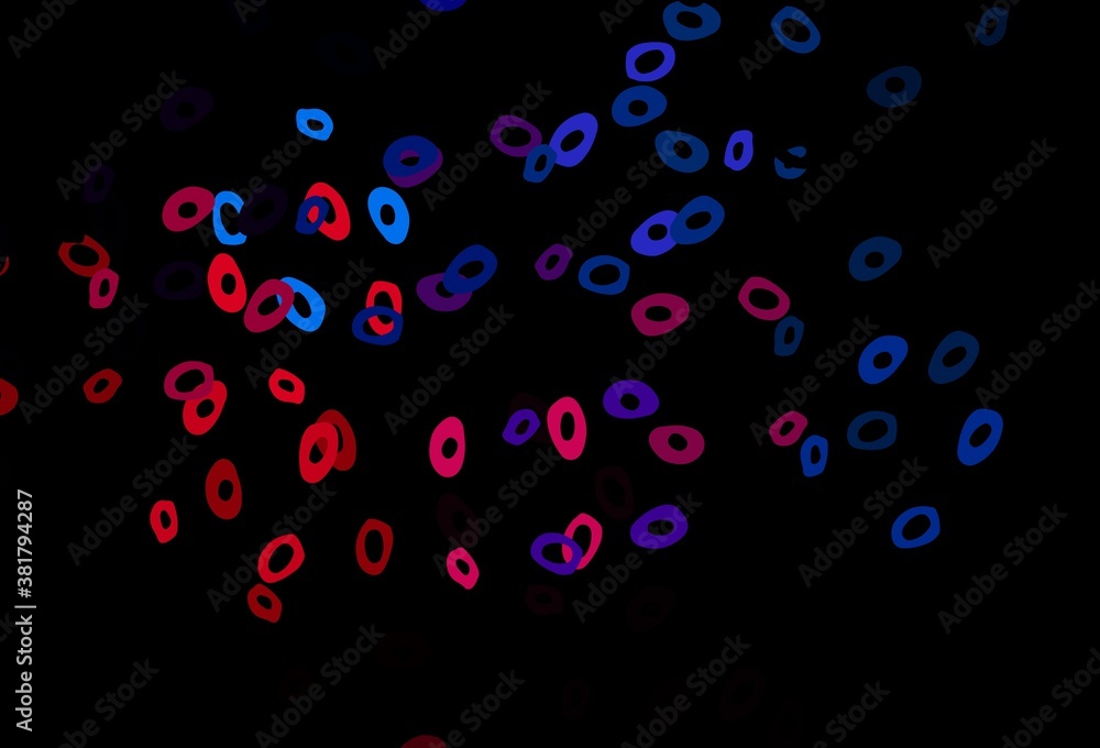 Dark Blue, Red vector texture with disks. Dark Blue, Red vector texture with disks.