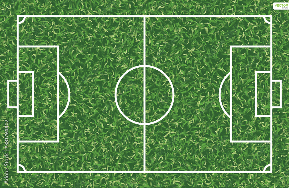 Football field or soccer field background. Green grass court for create soccer game. Vector. Football field or soccer field background. Green grass court for create soccer game. Vector.