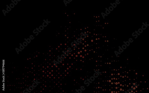 Dark Orange vector layout with circle shapes. Blurred decorative design in abstract style with bubbles. Pattern for ads, leaflets.
