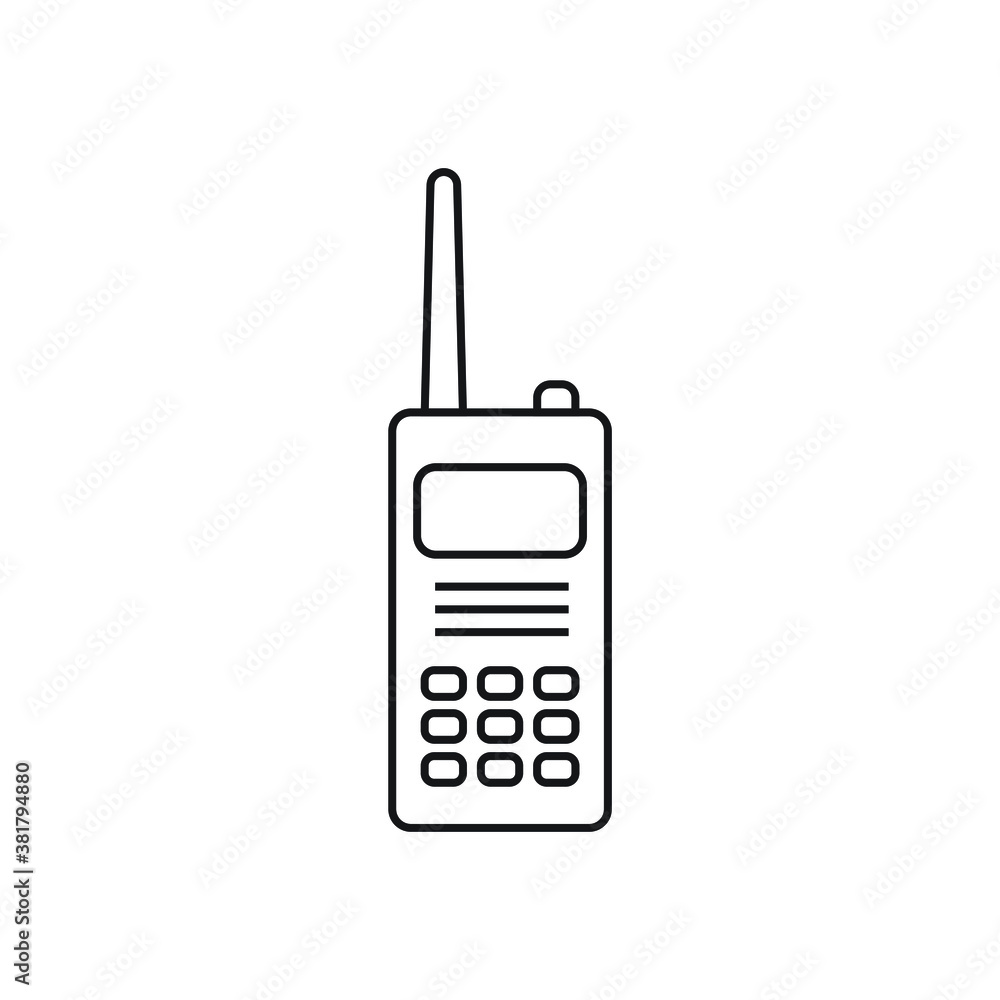 Walkie talkie icon design isolated on white background Walkie talkie icon design isolated on white background